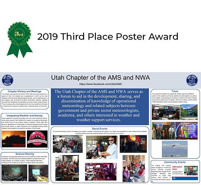 Utah chapter poster shows text and pictures of chapter members