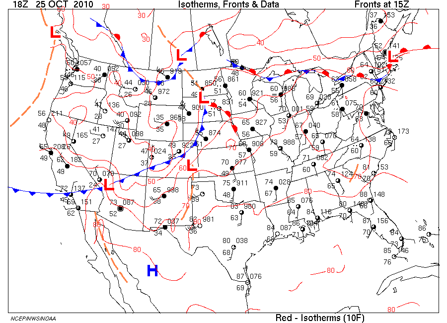 Current Weather Surface Map Surface Map