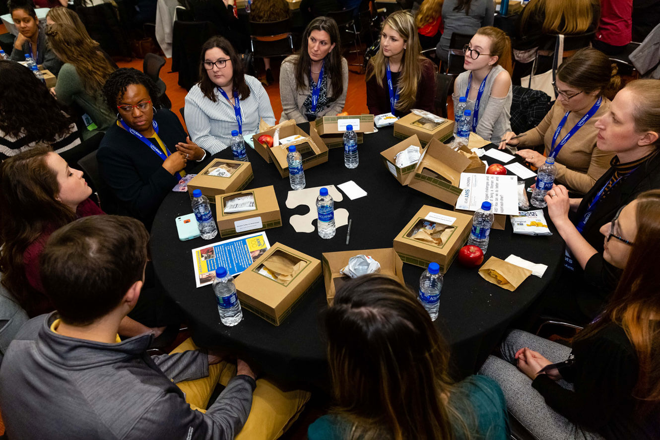 A table of attendees at the 2020 Women's Luncheon